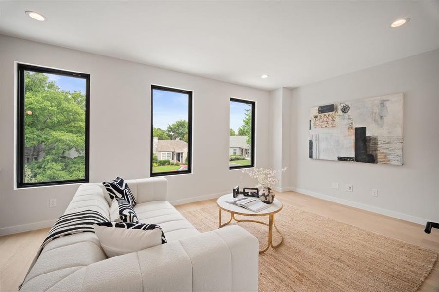 Furnished interior view inside a new home in , Dallas (Image 30).
