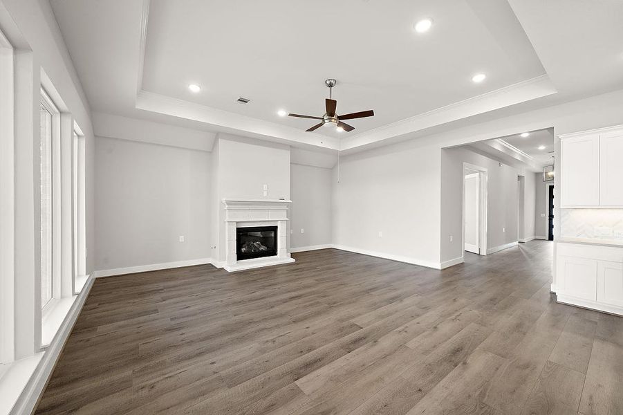 Representative unfurnished interior of a home built from the Dogwood by Caldwell Homes in The Highlands, Porter (Image 24). Representative unfurnished interior of a home built from the Dogwood by Caldwell Homes in The Highlands, Porter (Image 24).