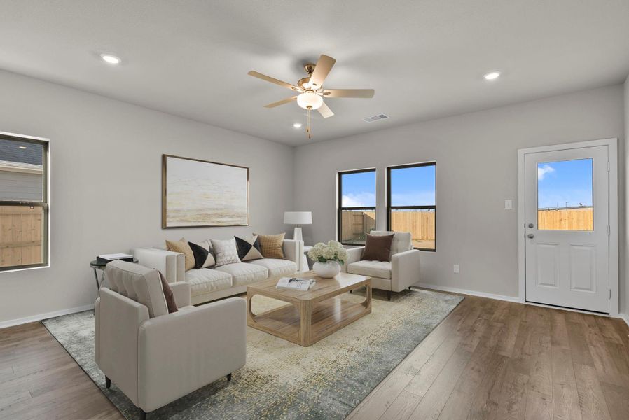 Furnished interior view inside a new home in Laurel Landing, Alvin (Image 12).