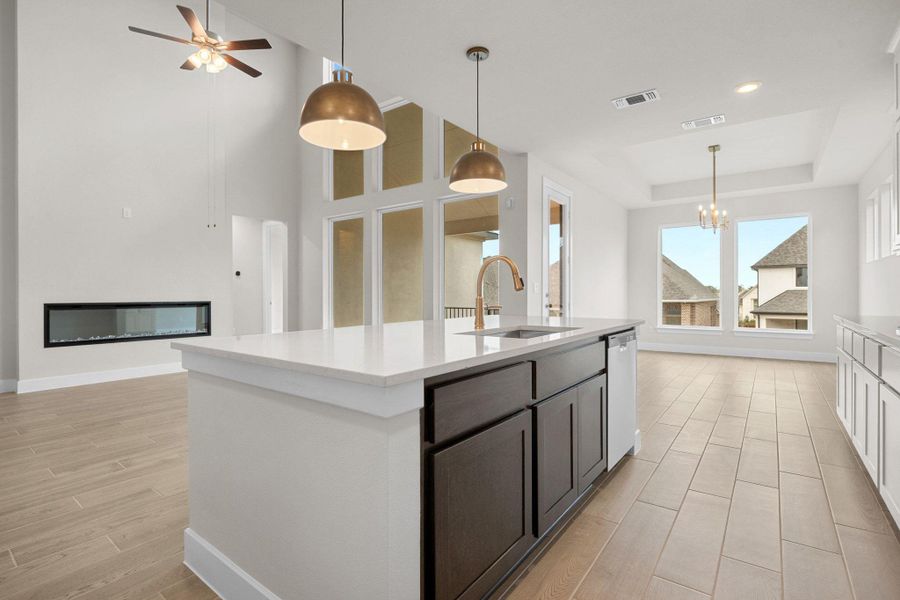Furnished interior view inside a new home in The Colony, Bastrop (Image 9).