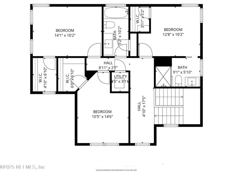2D floor plan layout of this home in , Jacksonville Beach, FL (Image 6).