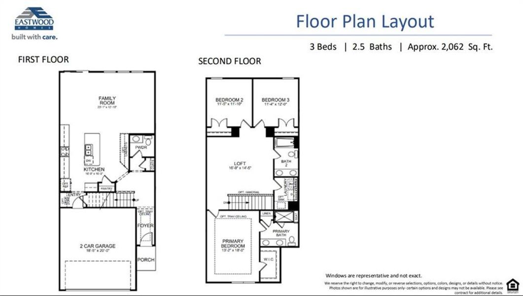 2D floor plan layout of this home in Villas at Dawsonville Townhomes, Dawsonville, GA (Image 3). 2D floor plan layout of this home in Villas at Dawsonville Townhomes, Dawsonville, GA (Image 3).