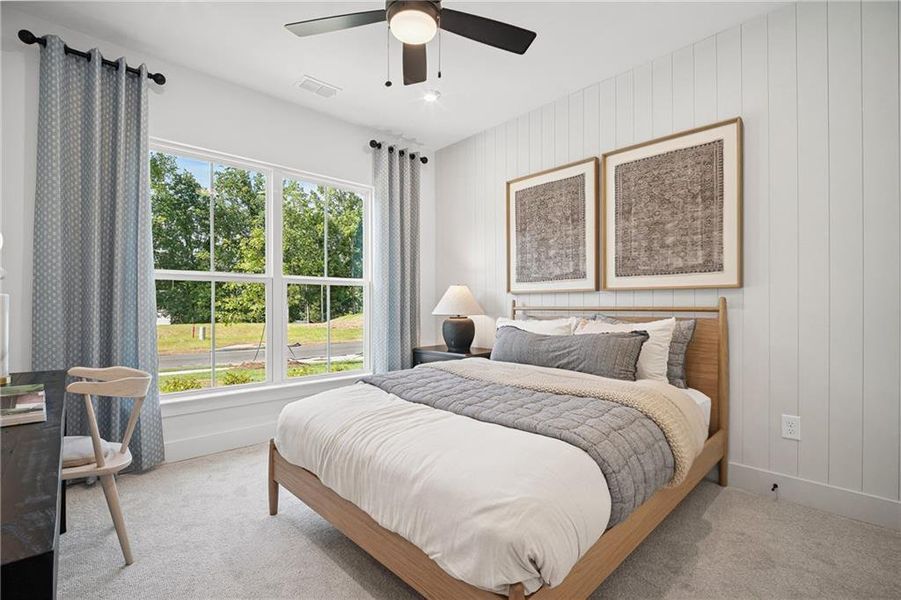 Furnished interior in a model home at Rose Creek in Cumming (Image 19).