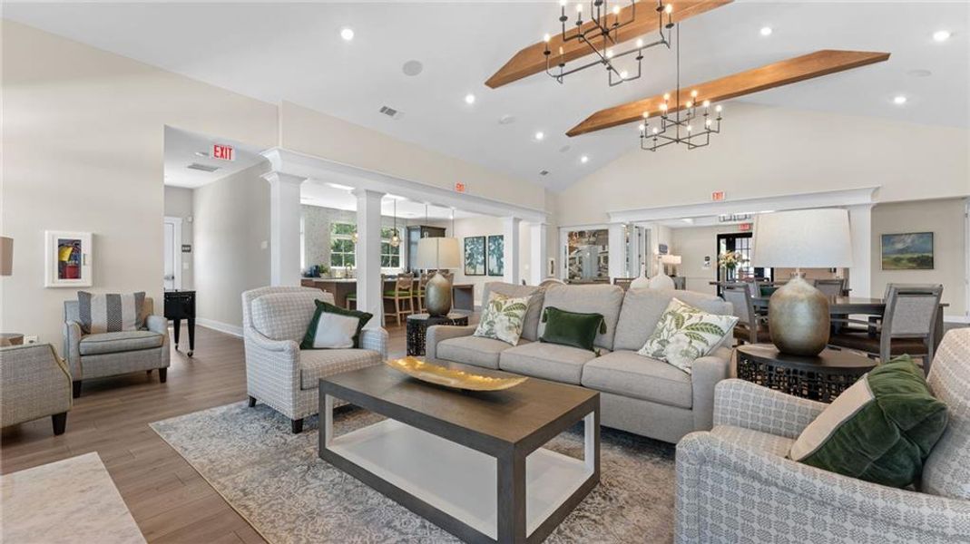 Furnished interior view inside a new home in The Courtyards at Bailey Farms, Dacula (Image 13).