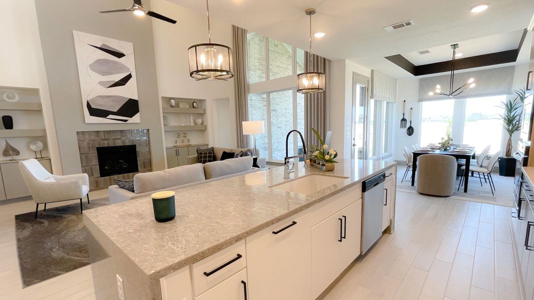 Furnished interior view inside a new home in Sunterra, Katy (Image 13).