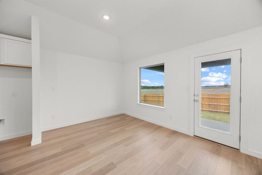 Representative unfurnished interior of a home built from the Brazos | Prairie Winds by Trophy Signature Homes in Prairie Winds, Hutto (Image 19).