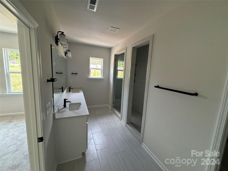 Primary bathroom with large walk-in shower