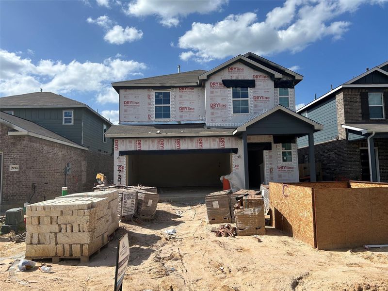 In-progress construction of a new home in The Lakes at Black Oak Villas, Magnolia, TX (Image 4).