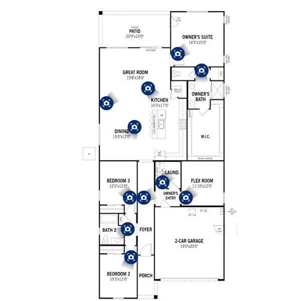 2D floor plan layout for the Ginger by Mattamy Homes in Soleo, San Tan Valley, AZ (Image 5).