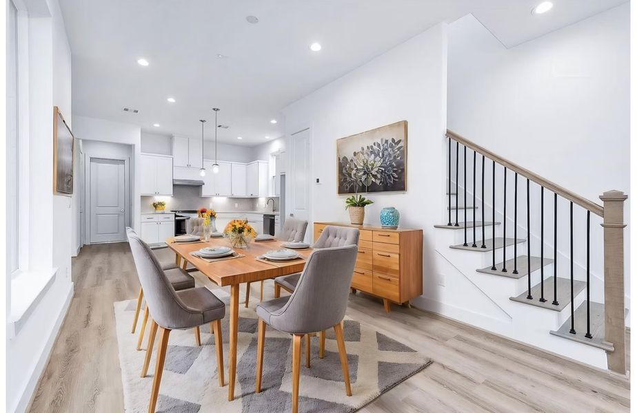 Representative furnished interior of a home built from the The Emma by Riverway Homes in The Heights Haus Collection, Houston (Image 10).