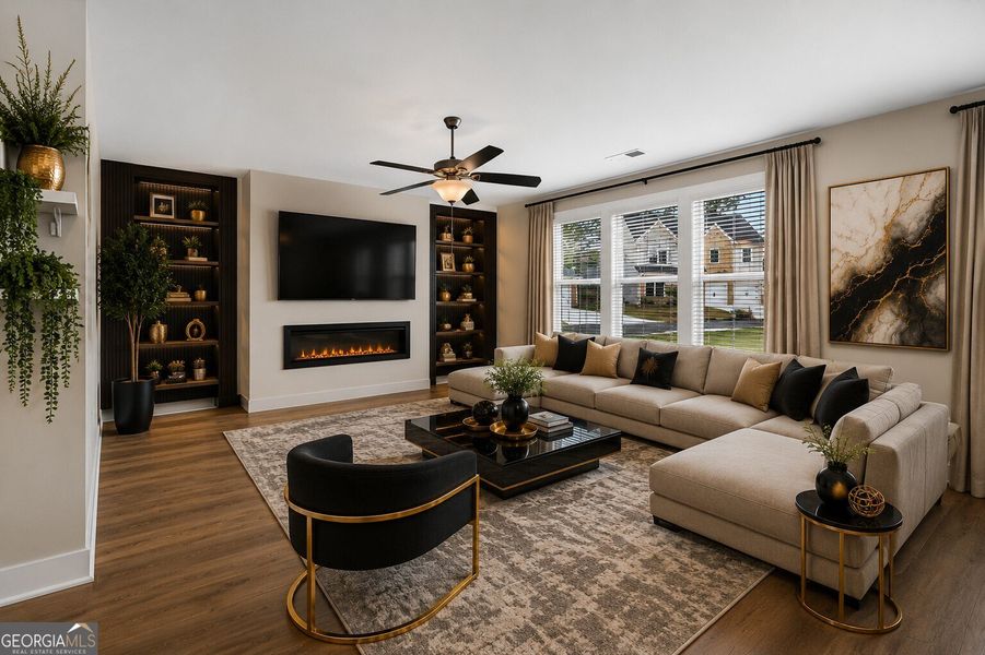 Furnished interior view inside a new home in The Fairways at Mirror Lake, Villa Rica (Image 34).