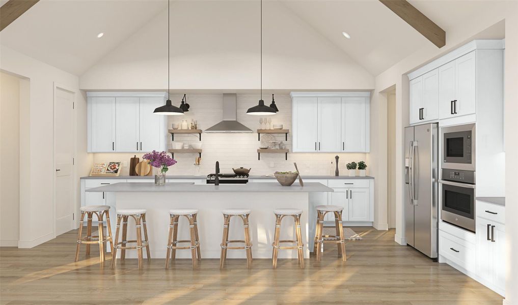 Stunning island kitchen (*Artist rendering used for illustration purposes only.)