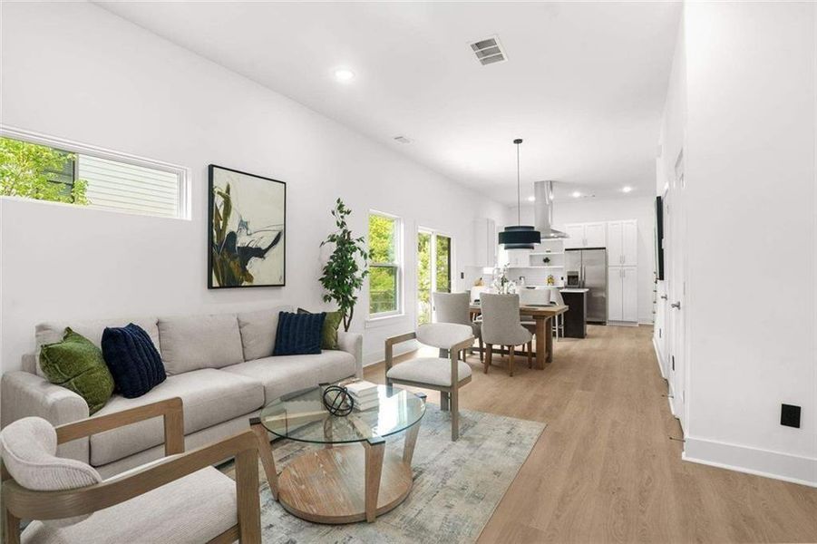 Furnished interior view inside a new home in , Atlanta (Image 18). Furnished interior view inside a new home in , Atlanta (Image 18).