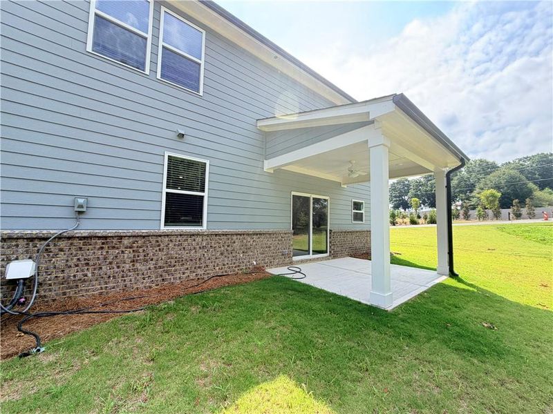 Exterior details and patio area of a home in Apalachee Hills, Bethlehem (Image 15).