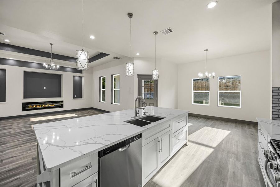 Furnished interior view inside a new home in , Conroe (Image 12).
