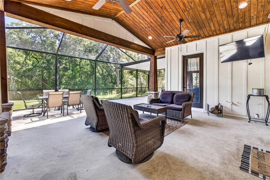 Exterior details and patio area of a home in , Dade City (Image 26).