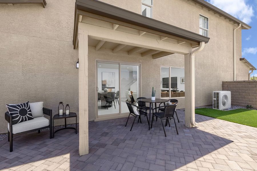 Representative exterior details of a home built from the 1442 by KB Home in Enclaves at Tumamoc, Tucson (Image 3).