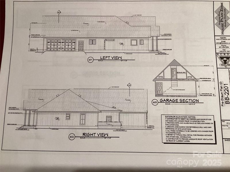 Right and left view of home.