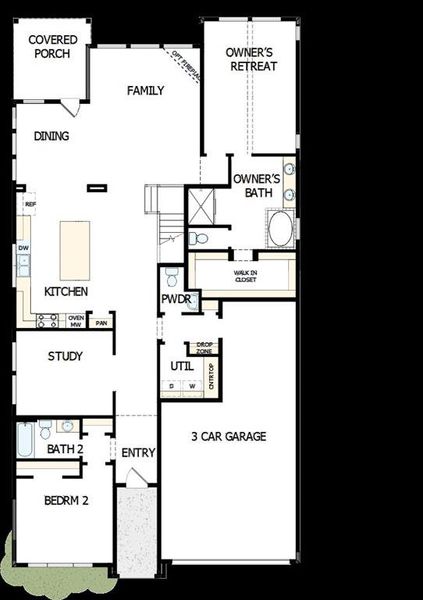 2D floor plan layout of this home in Painted Tree - Classic Series, McKinney, TX (Image 2). 2D floor plan layout of this home in Painted Tree - Classic Series, McKinney, TX (Image 2).