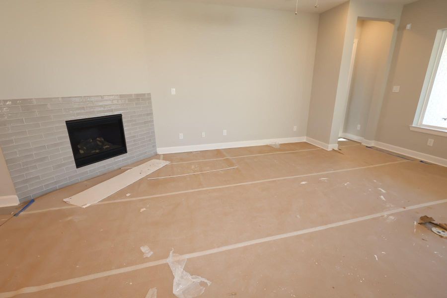 In-progress construction of a new home in Grand Central Park 55' Homesites, Conroe, TX (Image 6).