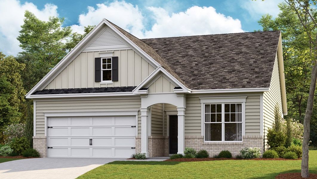 Representative exterior photo of a completed home built from the Aria by D.R. Horton in Huntington Estates, Millington, TN (Image 2).