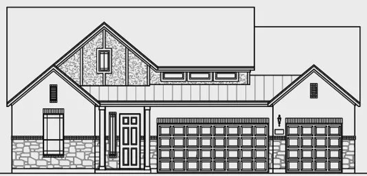 Exterior rendering of this home design in Wildrye 60', Waller, TX (Image 5).