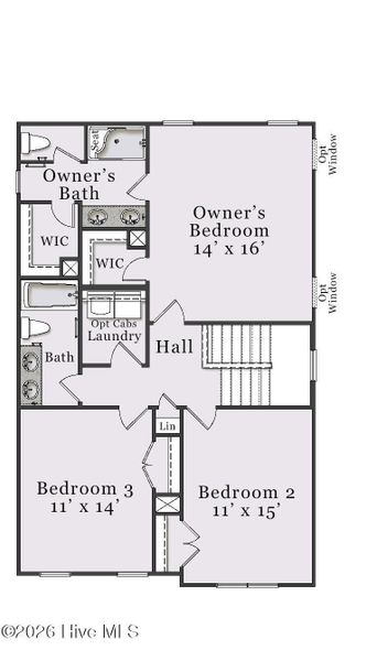 2D floor plan layout of this home in Sandy Springs, Aberdeen, NC (Image 3).