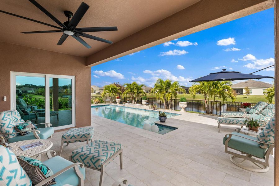 Exterior details and patio area of a home in Grande Hammock, Vero Beach (Image 24). Exterior details and patio area of a home in Grande Hammock, Vero Beach (Image 24).
