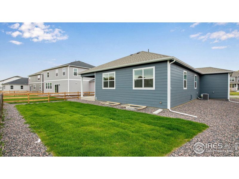 Exterior details and patio area of a home in Hansen Farm, Fort Collins (Image 2).
