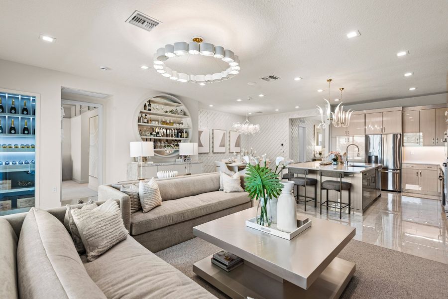 Representative furnished interior of a home built from the Pegasus by GL Homes in Apex at Avenir, Palm Beach Gardens (Image 6).
