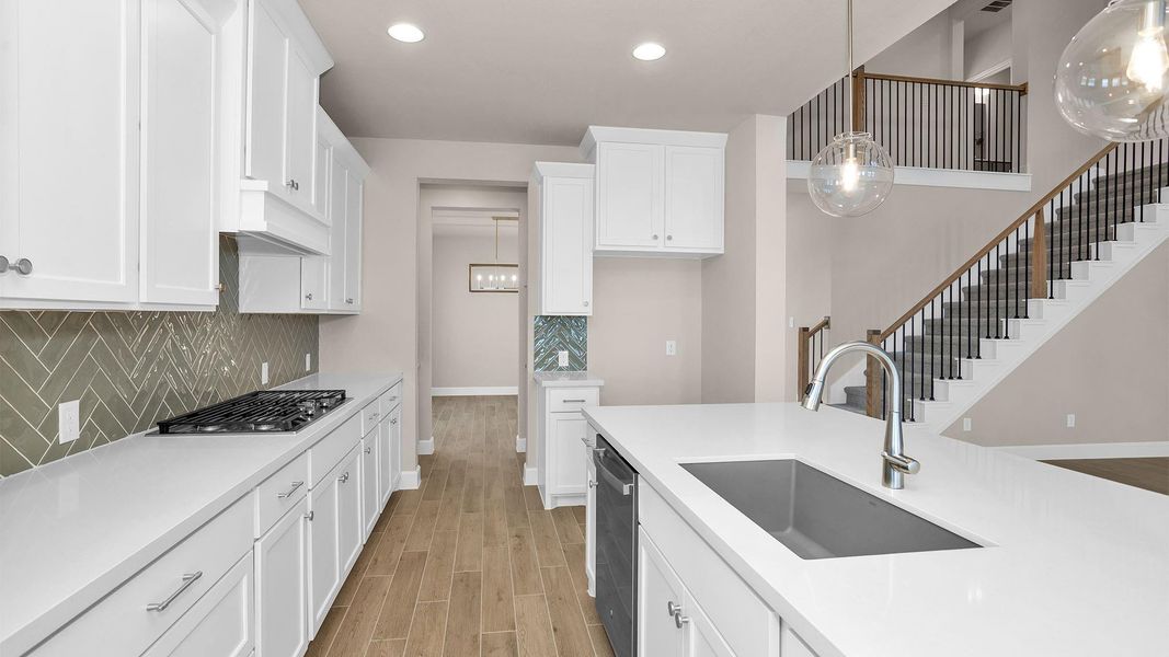 Furnished interior view inside a new home in Austin Point 60', Richmond (Image 5).