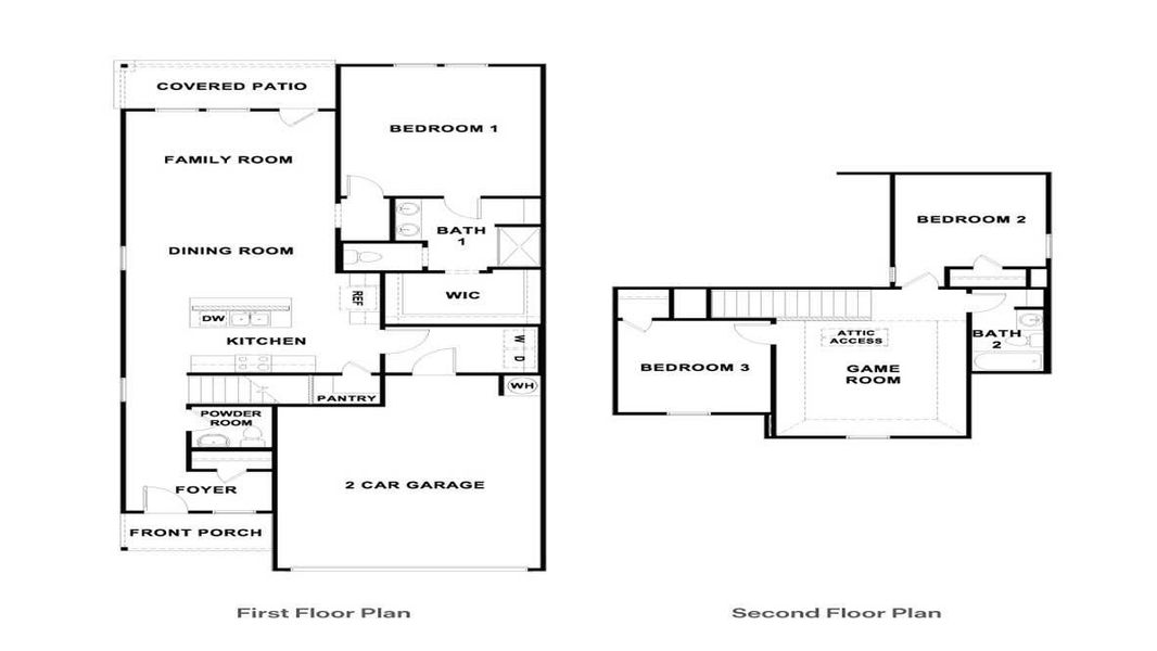 2D floor plan layout of this home in Durango, Mustang Ridge, TX (Image 4).