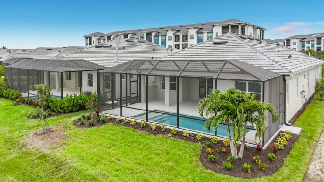 Exterior details and patio area of a home in Inspiration at Watercolor Place, Bradenton (Image 21). Exterior details and patio area of a home in Inspiration at Watercolor Place, Bradenton (Image 21).