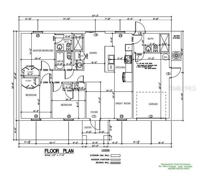 2D floor plan layout of this home in , Lehigh Acres, FL (Image 3).