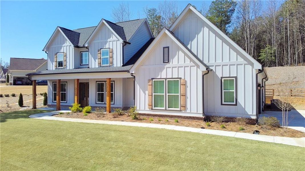Front exterior of a new home in , Jasper, GA, highlighting curb appeal (Image 29).