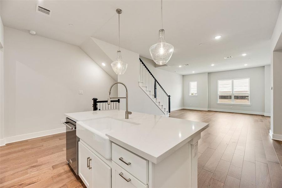 Furnished interior view inside a new home in Collin Creek, Plano (Image 5).