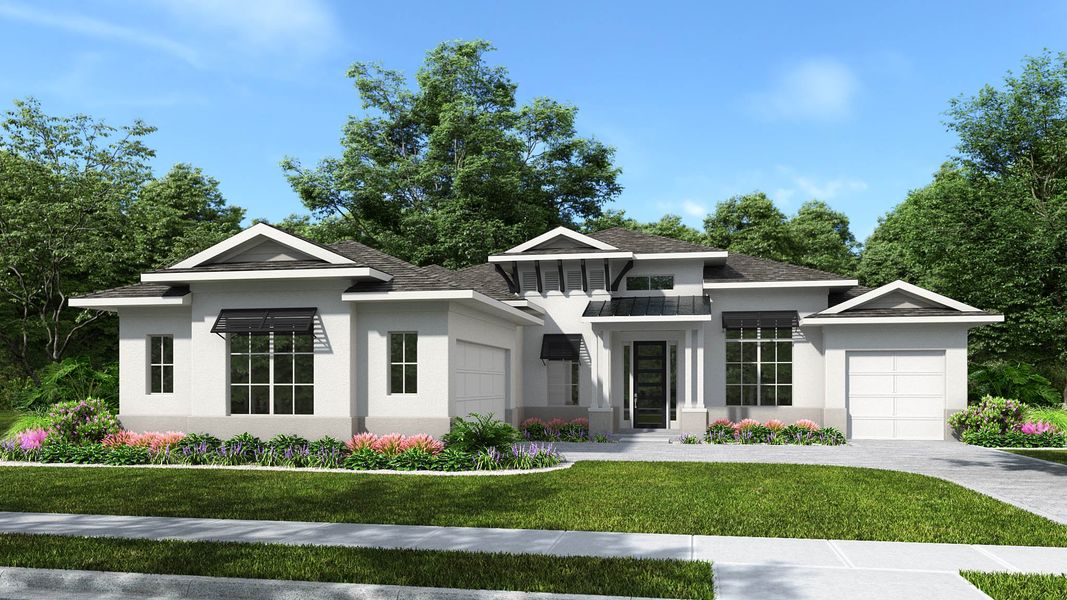 Representative exterior photo of a completed home built from the 3155F by Perry Homes in Star Farms at Lakewood Ranch, Bradenton, FL (Image 3).