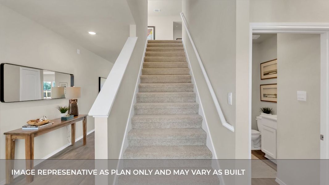 Furnished interior view inside a new home in Trails at Wildhorse, Austin (Image 15).