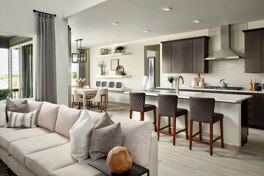 Representative furnished interior of a home built from the 4036 by Tri Pointe Homes in Reunion, Commerce City (Image 5).