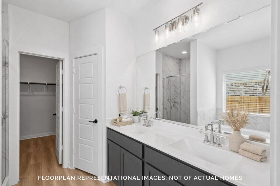 Furnished interior view inside a new home in Marvida, Cypress (Image 12).