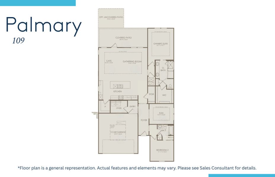 2D floor plan layout of this home in Del Webb Wilmington at Mallory Creek, Leland, NC (Image 3). 2D floor plan layout of this home in Del Webb Wilmington at Mallory Creek, Leland, NC (Image 3).