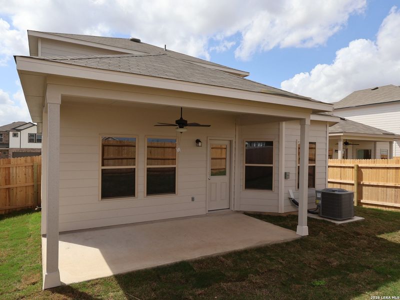 Exterior details and patio area of a home in Park Place, New Braunfels (Image 4).