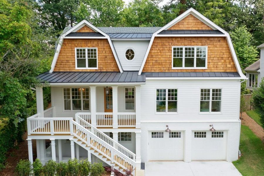 Front exterior of a new home in , Brookhaven, GA, highlighting curb appeal (Image 2). Front exterior of a new home in , Brookhaven, GA, highlighting curb appeal (Image 2).
