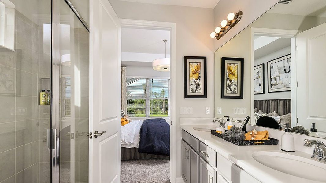 Furnished interior view inside a new home in Indigo Creek, Apollo Beach (Image 14).
