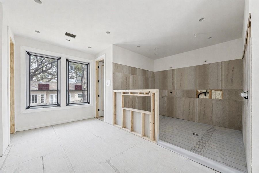 2/19/26 Primary bath with wet room with freestanding tub and large double shower. 2/19/26 Primary bath with wet room with freestanding tub and large double shower.