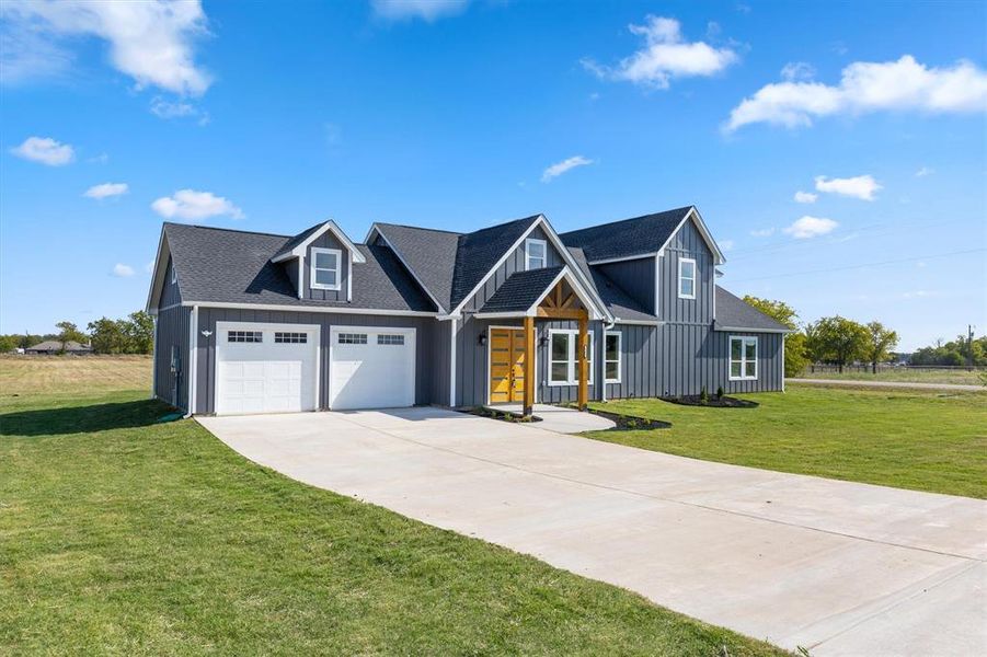 Front exterior of a new home in , Whitesboro, TX, highlighting curb appeal (Image 25). Front exterior of a new home in , Whitesboro, TX, highlighting curb appeal (Image 25).