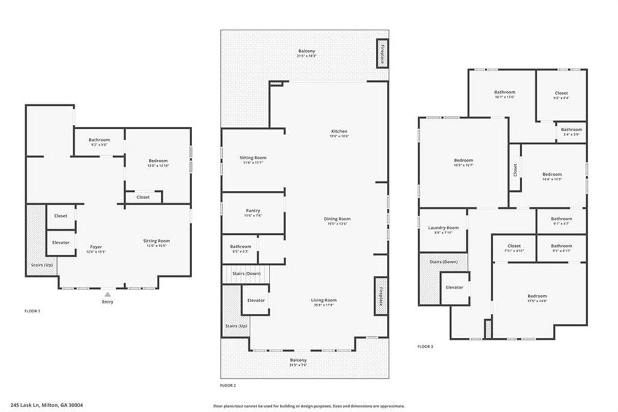 2D floor plan layout of this home in , Milton, GA (Image 5).