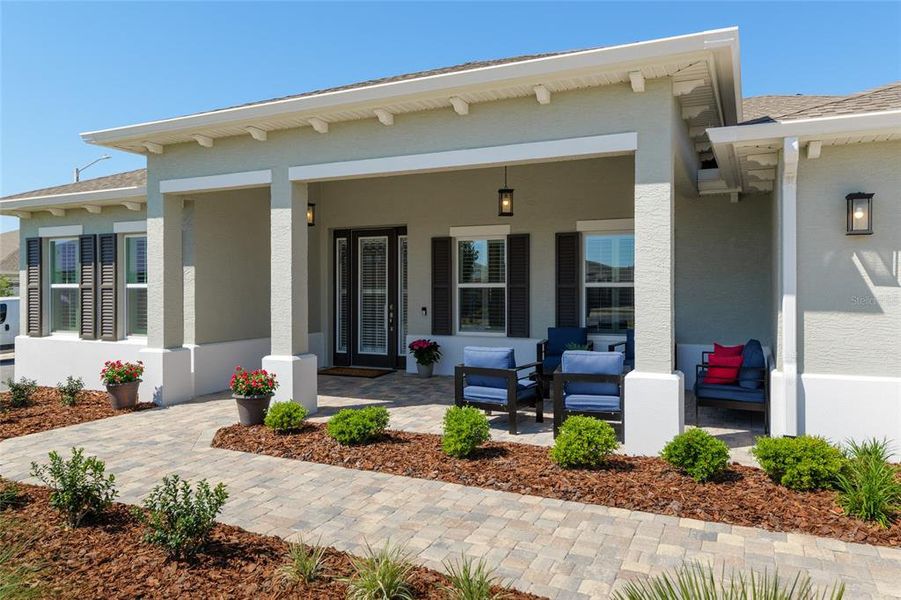 Front exterior of a new home in , Ocala, FL, highlighting curb appeal (Image 23). Front exterior of a new home in , Ocala, FL, highlighting curb appeal (Image 23).