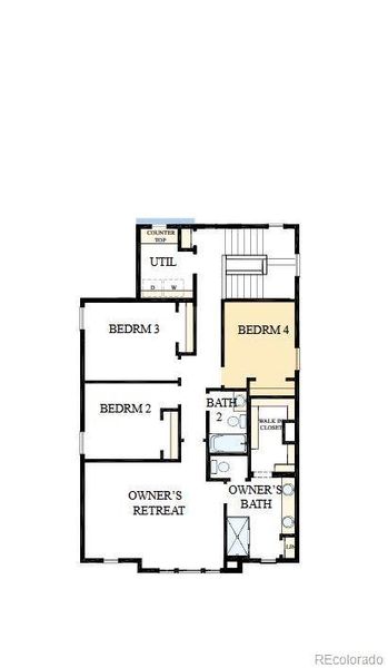 2D floor plan layout of this home in Painted Prairie Cottage, Aurora, CO (Image 3). 2D floor plan layout of this home in Painted Prairie Cottage, Aurora, CO (Image 3).