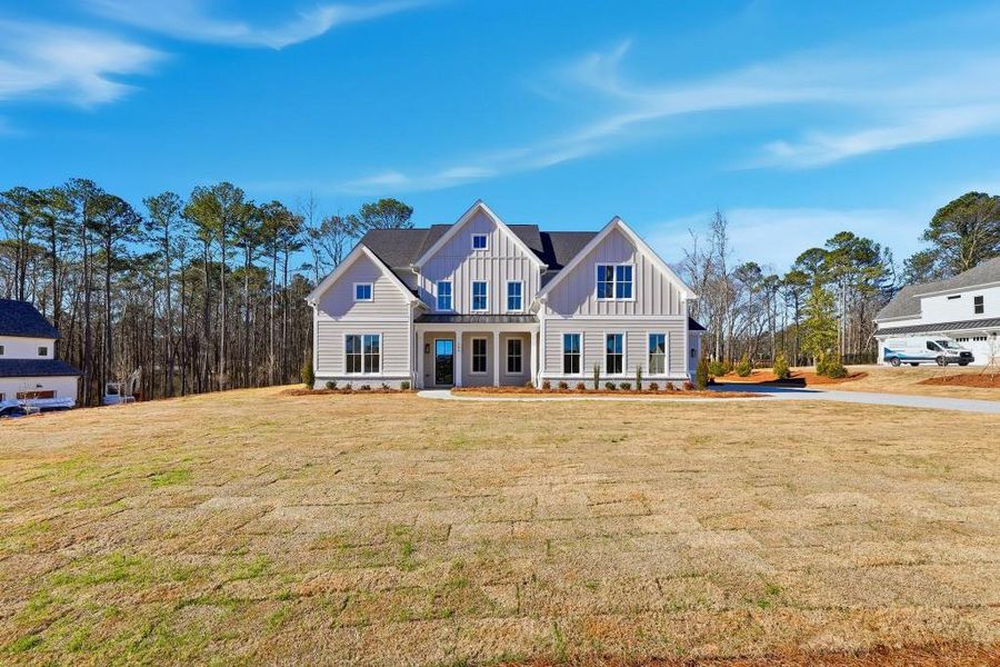Front exterior of a new home in , Marietta, GA, highlighting curb appeal (Image 25).